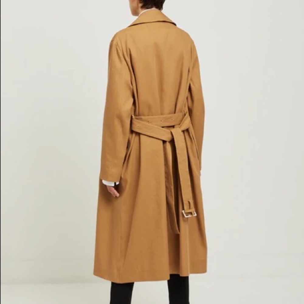 NWT The Row Rundi belted linen cotton coat in ochre - Picture 2 of 11